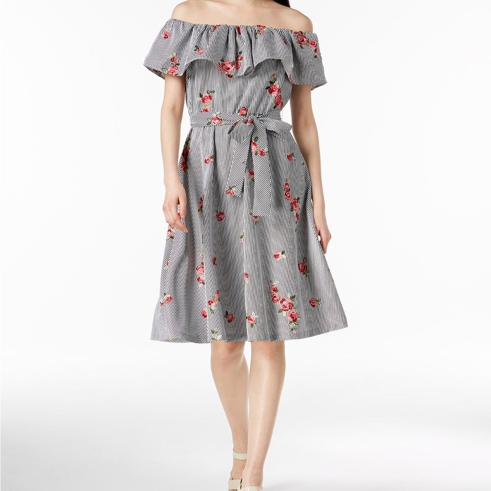 2/$20 Calvin Klein off-the-shoulders dress